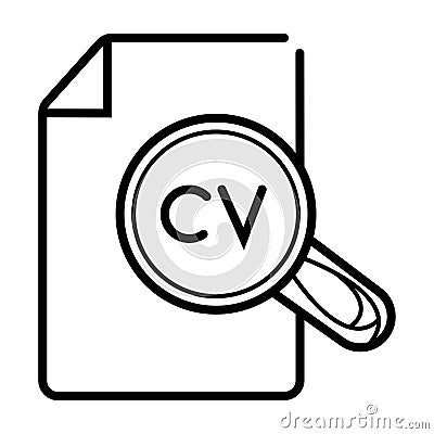 CV resume document Vector Illustration
