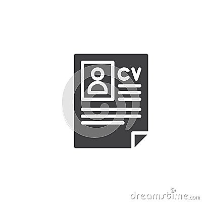 Cv resume icon vector Vector Illustration