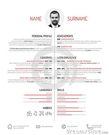 Cv / resume template Vector Illustration