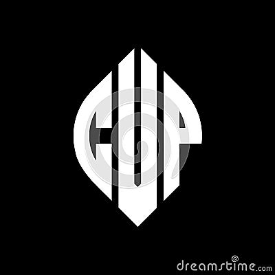 CVP circle letter logo design with circle and ellipse shape. CVP ellipse letters with typographic style. The three initials form a Vector Illustration