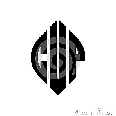 CVP circle letter logo design with circle and ellipse shape. CVP ellipse letters with typographic style. The three initials form a Vector Illustration