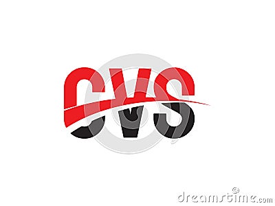 CVS Letter Initial Logo Design Vector Illustration Vector Illustration