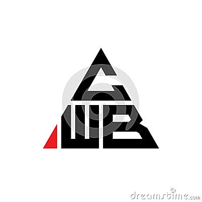 CWB triangle letter logo design with triangle shape. CWB triangle logo design monogram. CWB triangle vector logo template with red Vector Illustration