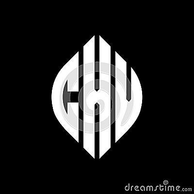 CXV circle letter logo design with circle and ellipse shape. CXV ellipse letters with typographic style. The three initials form a Vector Illustration