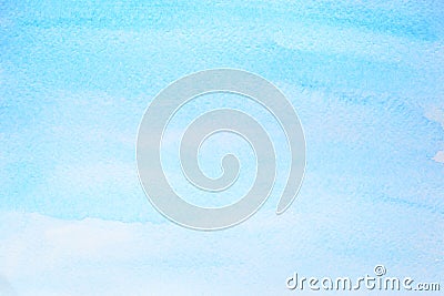 Cyan blue watercolor abstract background Cartoon Illustration