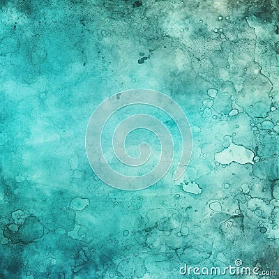 Cyan colored paper background, AI generative grunge texture Stock Photo