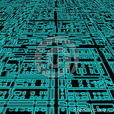 Cyan futuristic abstract background Stock Photo