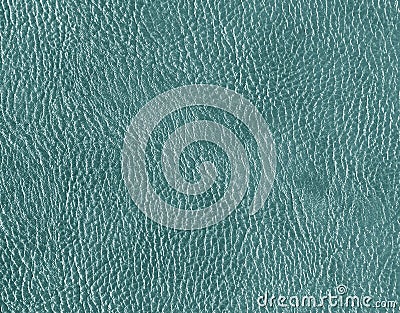 Cyan leather texture. Stock Photo