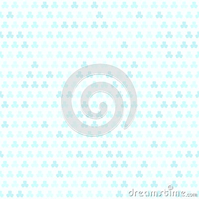 Cyan shamrock pattern. Seamless vector Vector Illustration