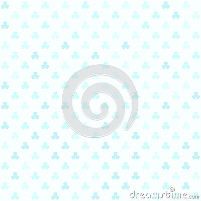 Cyan shamrock pattern. Seamless vector Vector Illustration