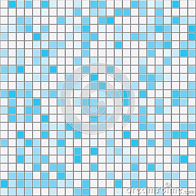 Cyan square tiles seamless vector texture Stock Photo