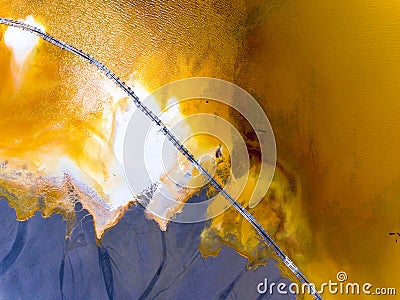 Cyanide pollution at Geamana Lake near Rosia Montana Stock Photo