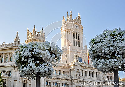 Cybele palace on Cibeles square, Madrid, Spain Editorial Stock Photo
