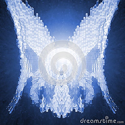 Cyber Angel Wings Stock Photo