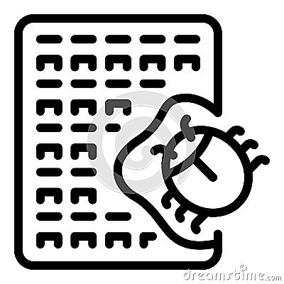 Cyber bug icon outline vector. Hacker crime Vector Illustration