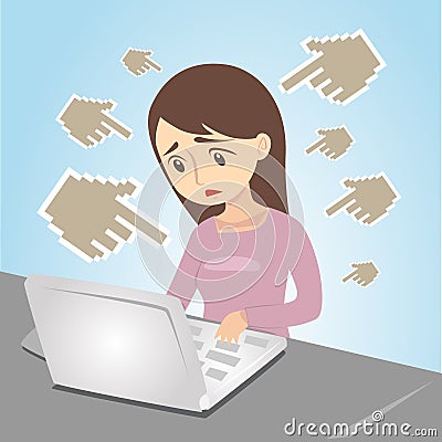 Cyber bully Stock Photo