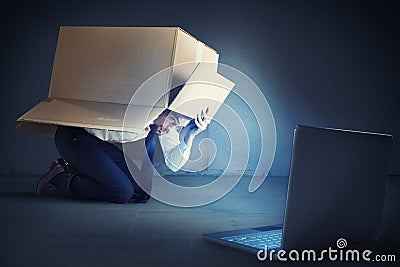 Cyber bullying Stock Photo