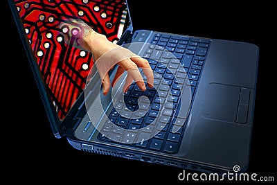 Cyber crime Stock Photo