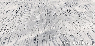 Cyber data stream. Digital neural networks Cartoon Illustration