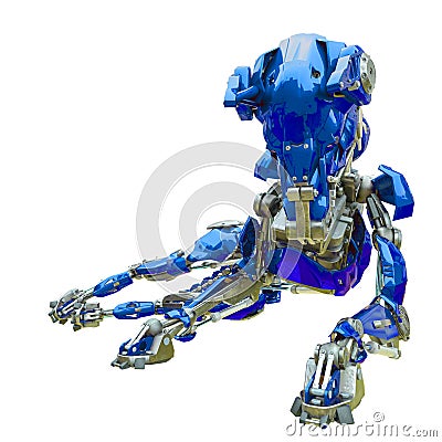 Cyber dog resting Stock Photo