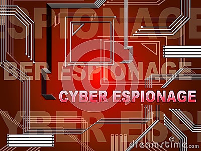 Cyber Espionage Criminal Cyber Attack 2d Illustration Royalty-Free ...