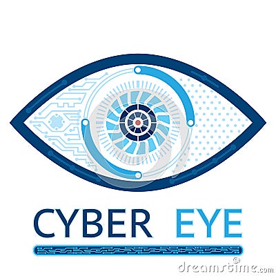 Cyber eye icon Vector Illustration