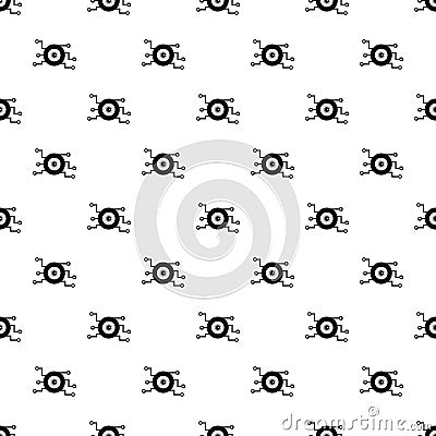 Cyber eye pattern, simple style Vector Illustration