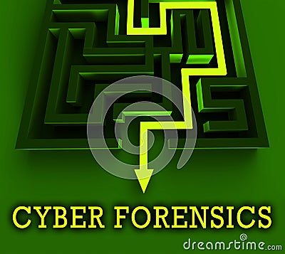 Cyber Forensics Computer Crime Analysis 3d Rendering Stock Photo