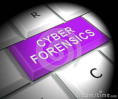 Cyber Forensics Computer Crime Analysis 3d Rendering Stock Photo