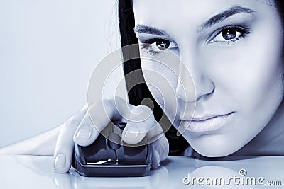 Cyber girl Stock Photo