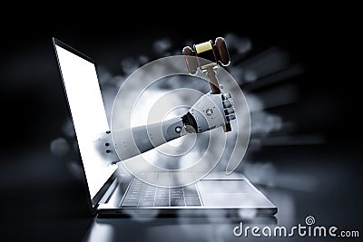 Cyber law concept Stock Photo