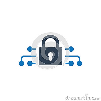 Cyber lock icon Vector Illustration