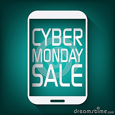 Cyber monday promotional banner or poster for Vector Illustration