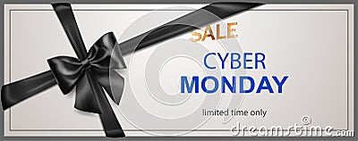 Cyber Monday sale banner Vector Illustration