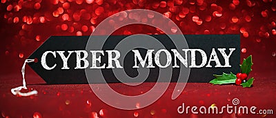 Cyber Monday sale tag Stock Photo