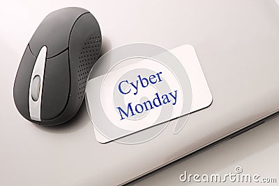 Cyber Monday Shopping Stock Photo