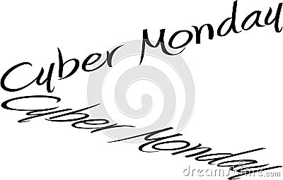 Cyber Monday Words Vector Illustration