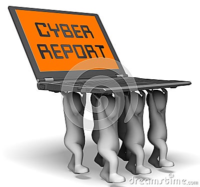 Cyber Report Digital Analytics Results 3d Rendering Stock Photo