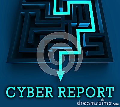 Cyber Report Digital Analytics Results 3d Rendering Stock Photo