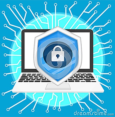 Cyber security Vector Illustration