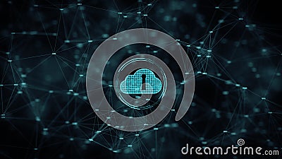 Cyber security Cloud computing big data online storage and Protection Technology network and data connection Concept Stock Photo