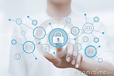 Cyber Security Data Protection Business Technology Privacy concept Stock Photo