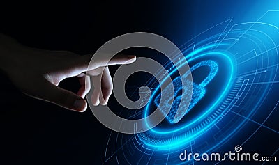 Cyber Security Data Protection Business Technology Privacy concept Stock Photo