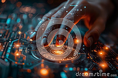 Cyber security and data protection virtual shields, encryption, and password protection strategies Stock Photo