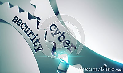 Cyber Security on the Gears. Stock Photo