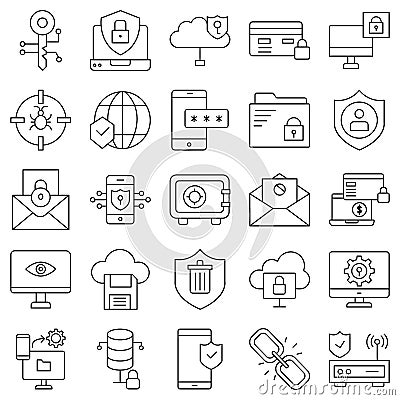 Cyber Security icon which can easily modify or edit Vector Illustration