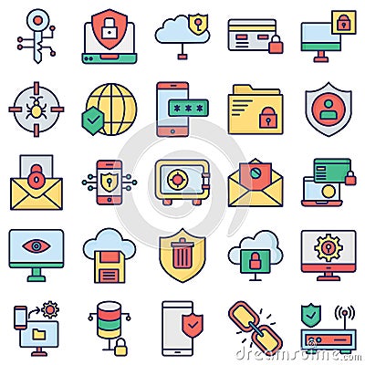 Cyber Security Isolated Isolated Vector icon which can easily modify or edits Vector Illustration