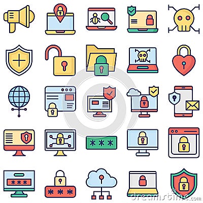 Cyber Security Isolated Isolated Vector icon which can easily modify or edits Vector Illustration