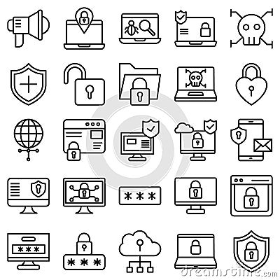 Cyber Security Isolated Isolated Vector icon which can easily modify or edits Vector Illustration