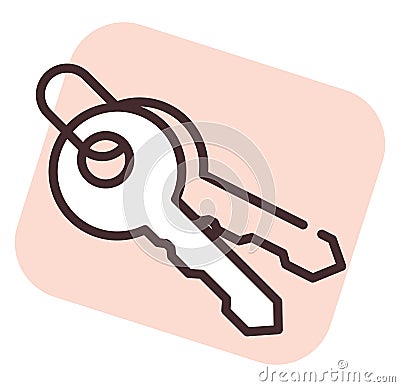 Cyber security keys, icon Vector Illustration